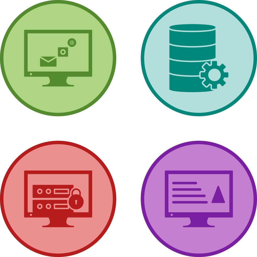 digital marketing and database management Icon vector