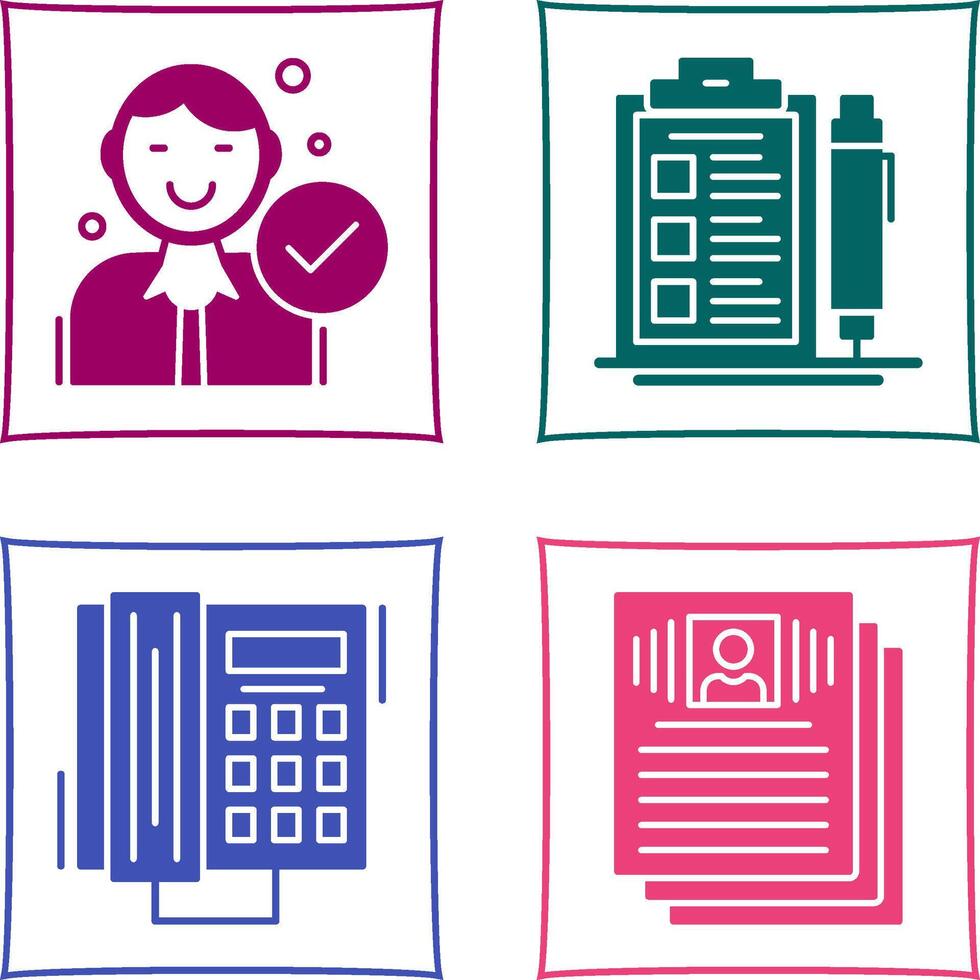 Hire and Check List Icon vector