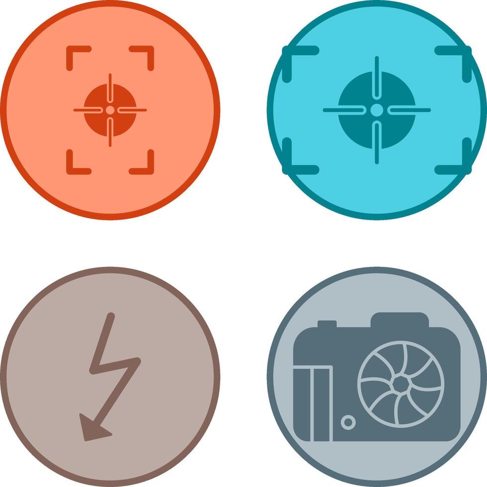 focus vertical and focus horizontal Icon vector