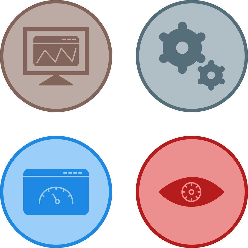 web analysis and preferences Icon vector