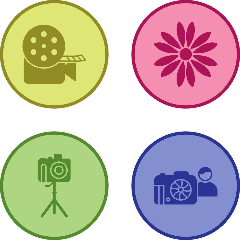 reel and flower Icon vector