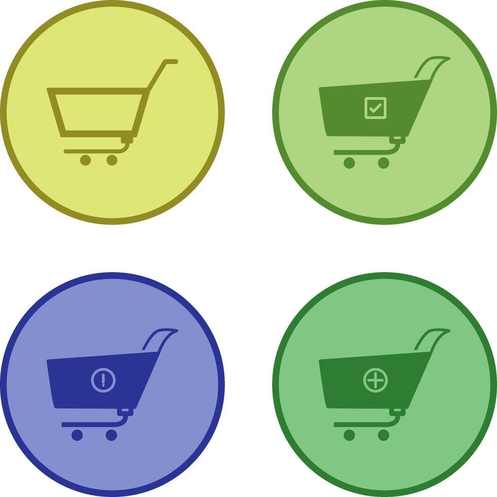 empty cart and confirm order Icon vector