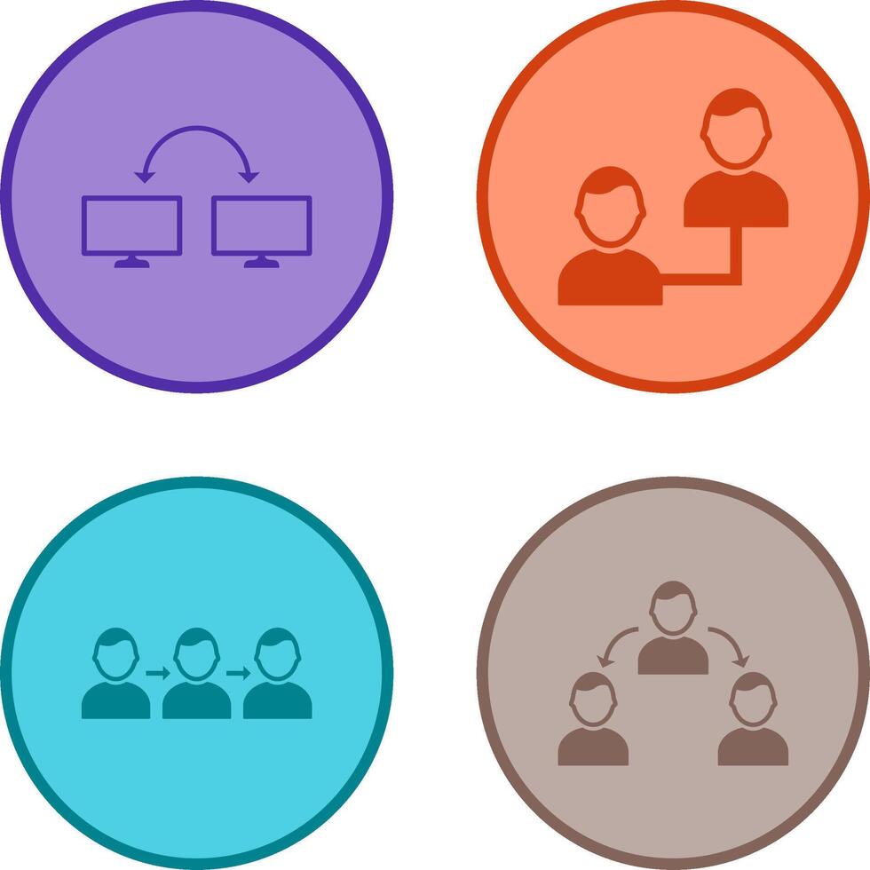 connected systems and connected profiles Icon vector