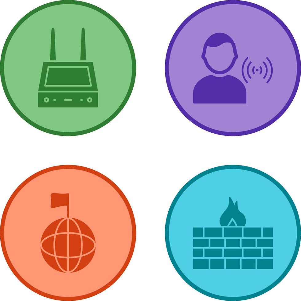 router and signal Icon vector