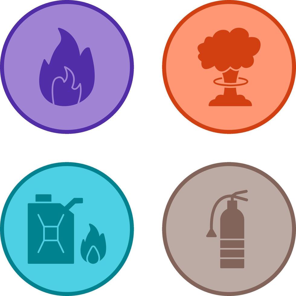 flame and bomb blast Icon vector
