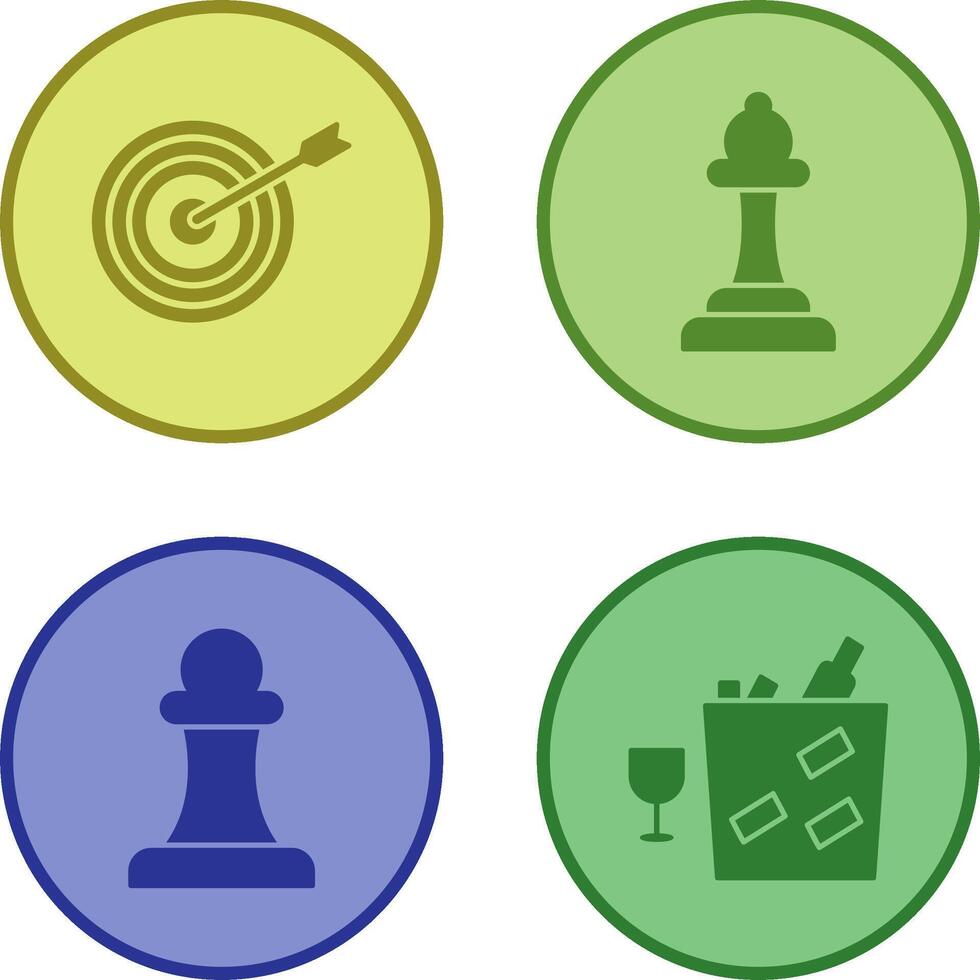 Dartboard and Bishop Icon vector