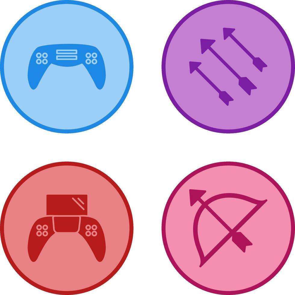 Gaming Console and Arrows Icon vector