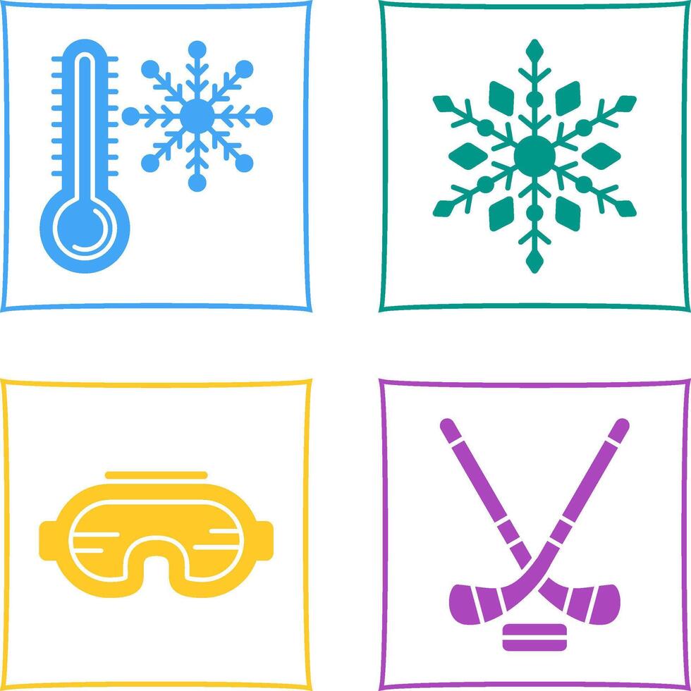 Snow Flake and Cold Icon vector