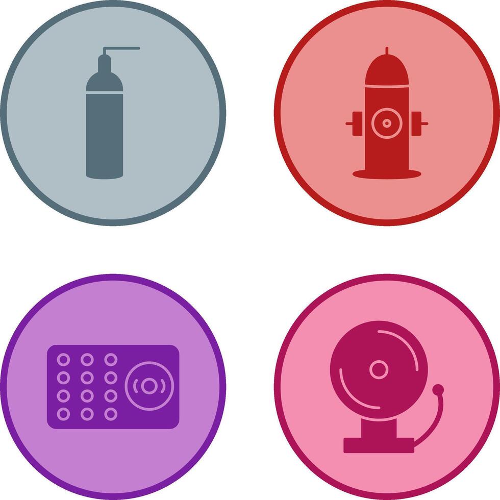 hydrant and oxygen tank Icon vector