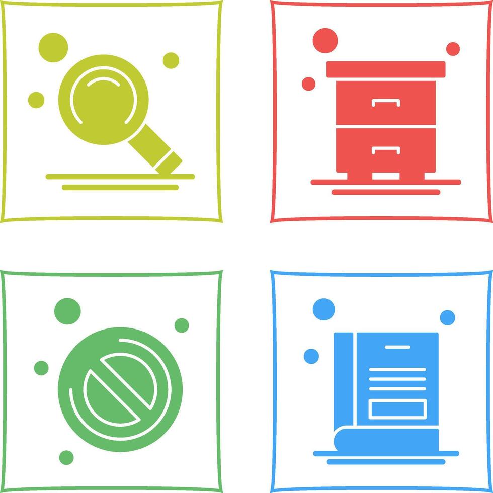 Search and Table Icon vector