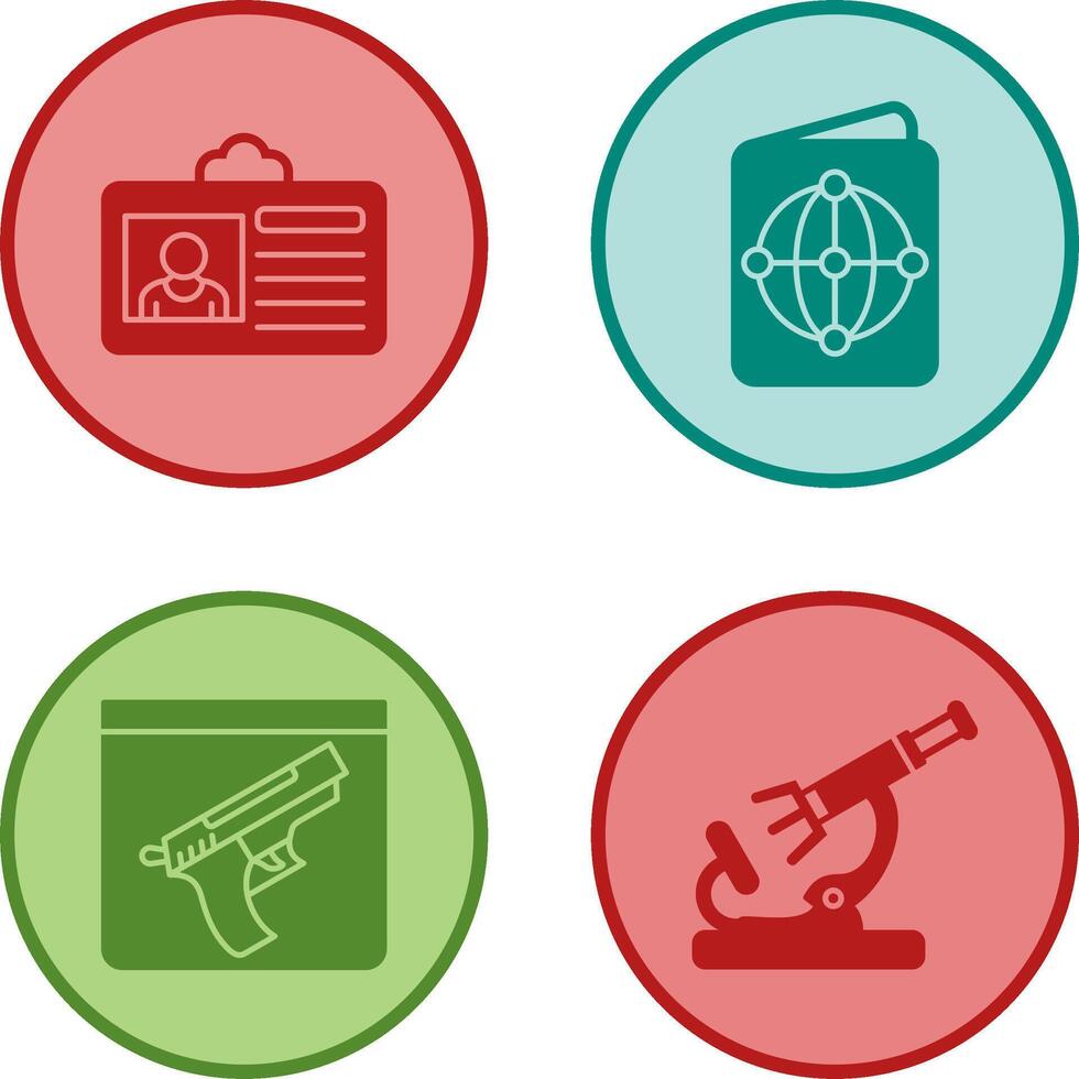 Criminal Card and Passport Icon vector