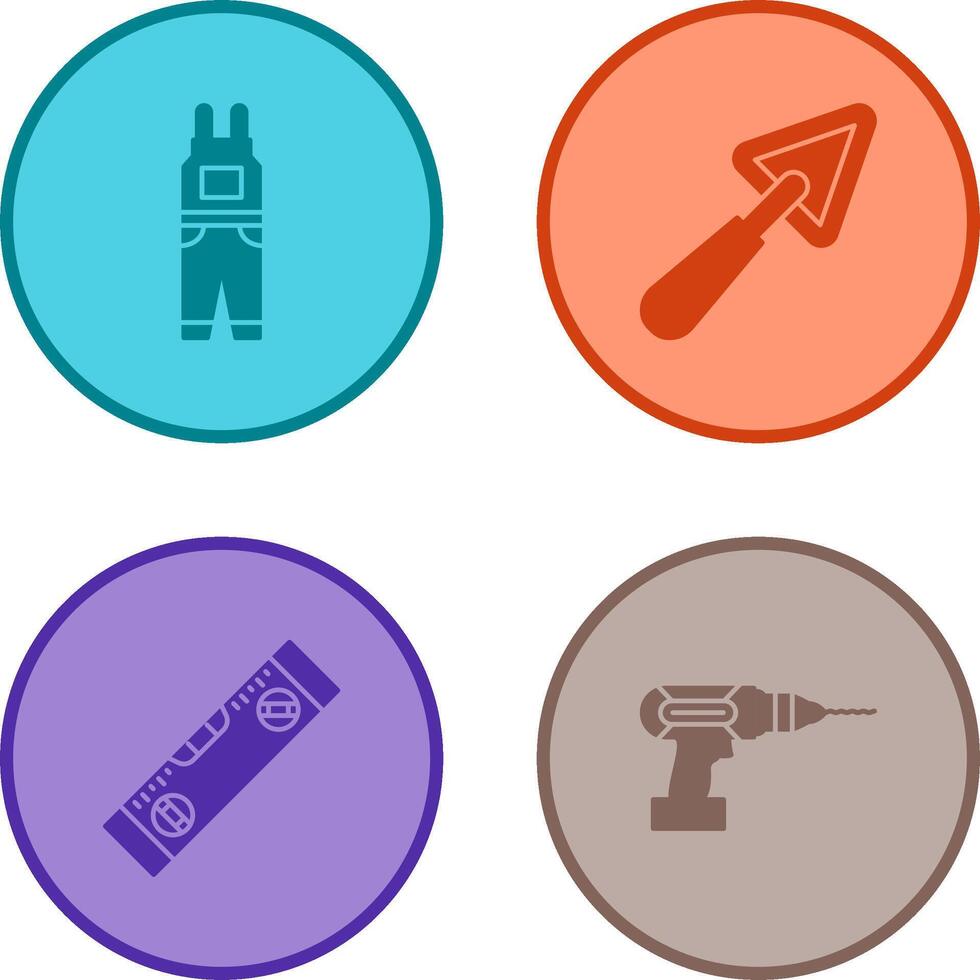 Jumpsuit and Trowel Icon vector