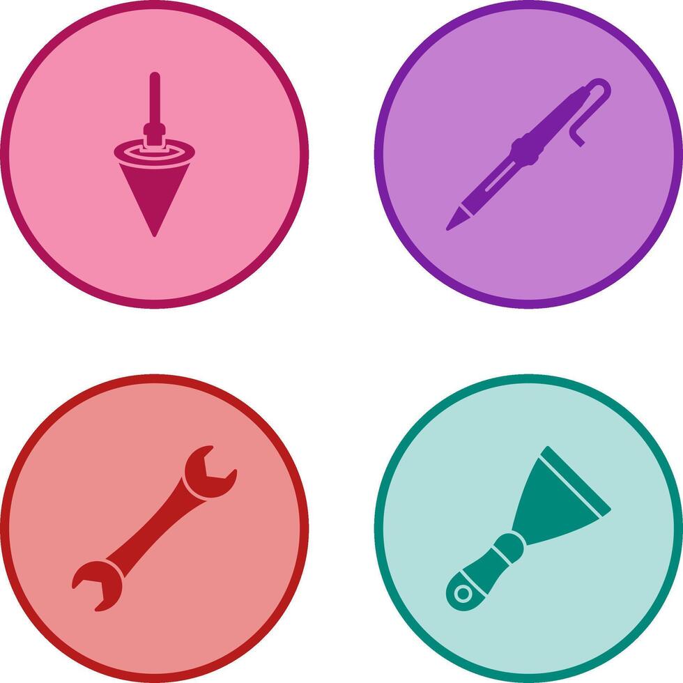 Plumb Bob and Soldering Icon vector