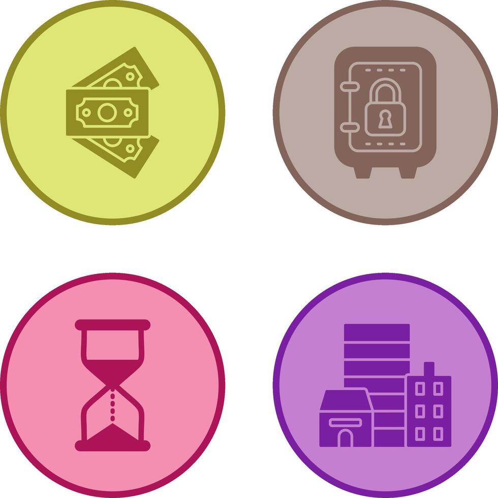 Money and Safe Box Icon vector