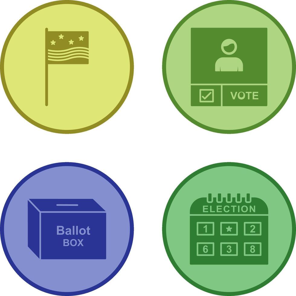 Flags and Candidate Banner Icon vector
