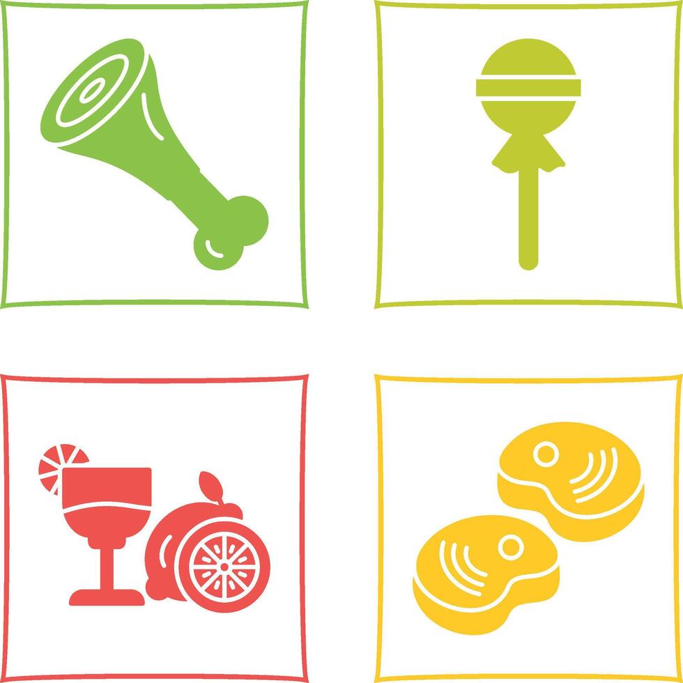 Meat and Candy Icon vector