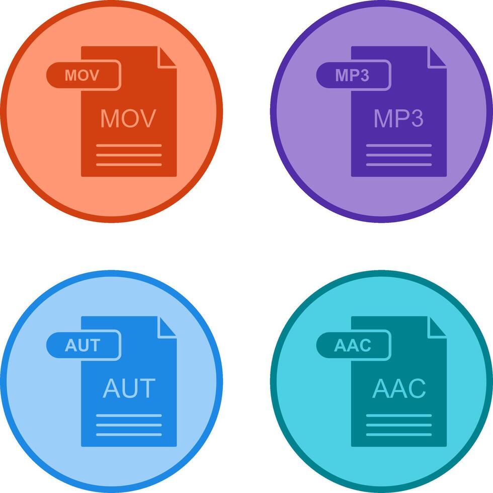MOV and MP3 Icon vector