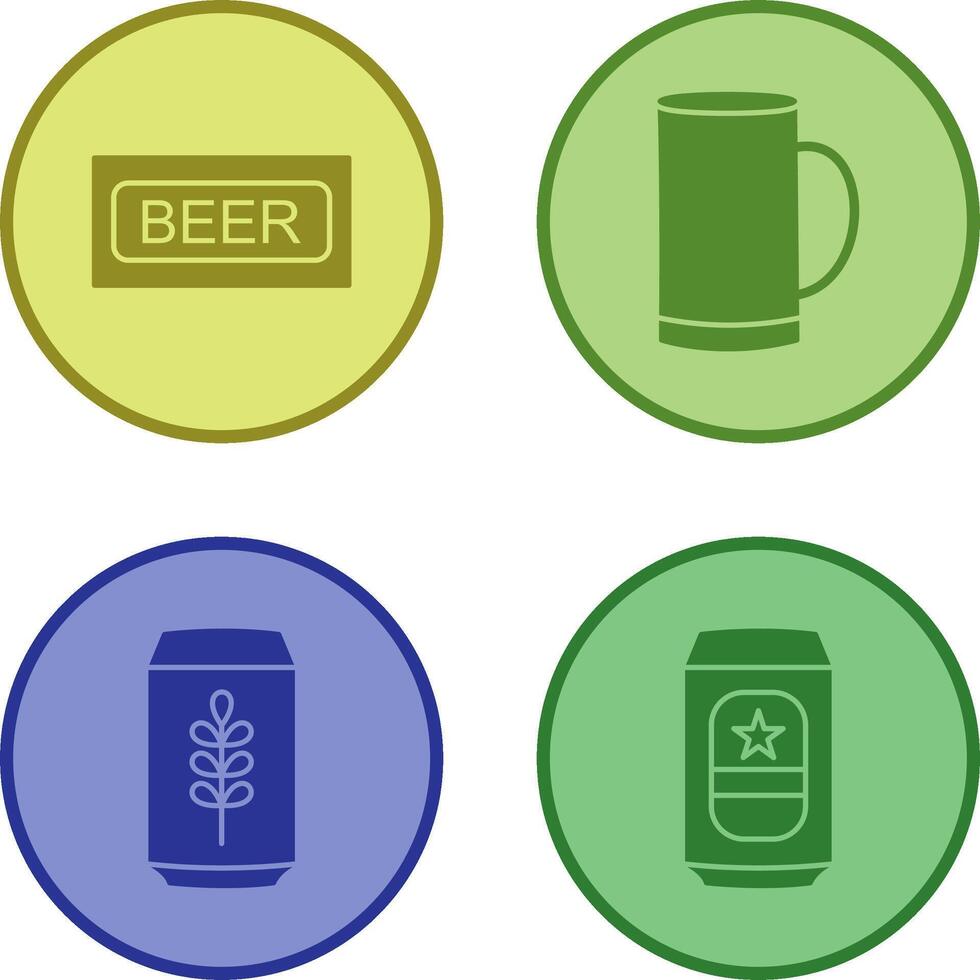 Beer Sign and Beer Mug Icon vector