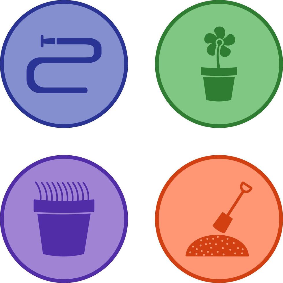 Water Pipe and Lower Pot Icon vector