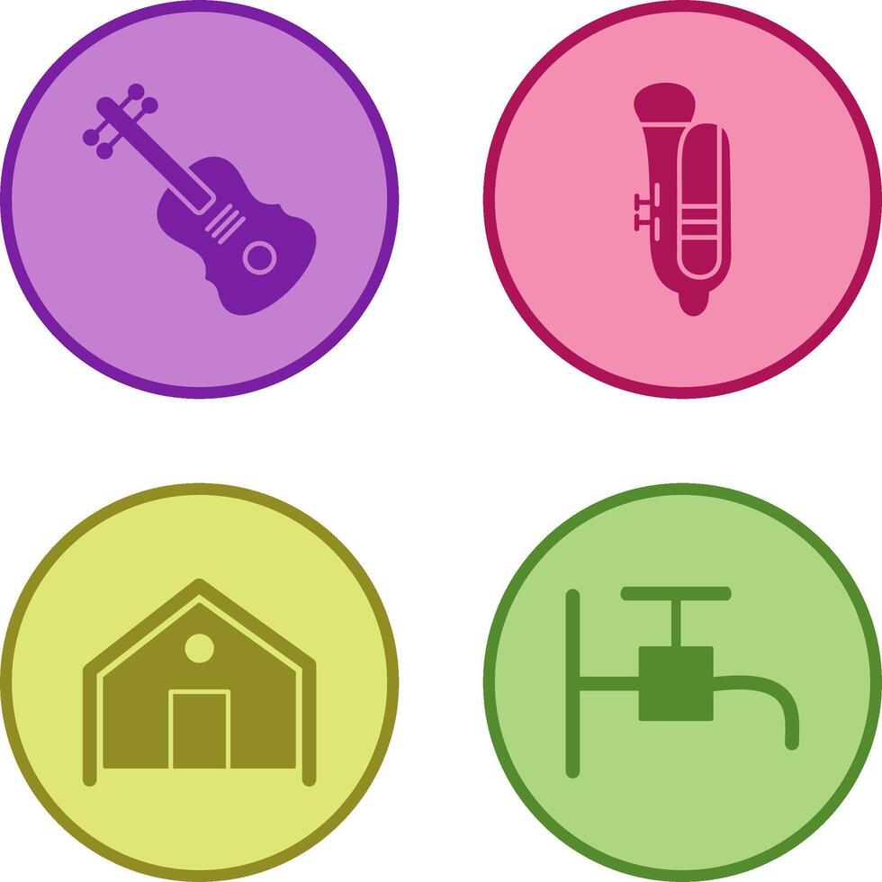 Violin and Tuba Icon vector