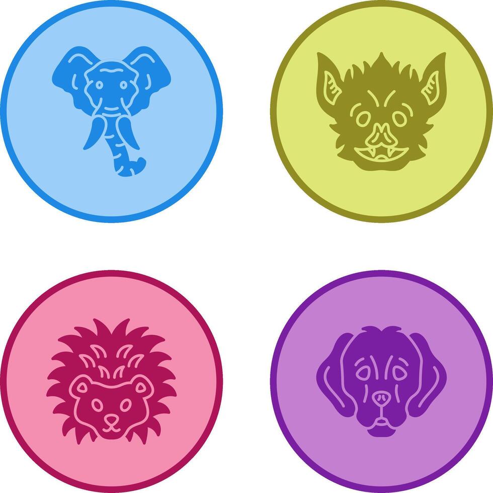 Eleplant and Bat Icon vector