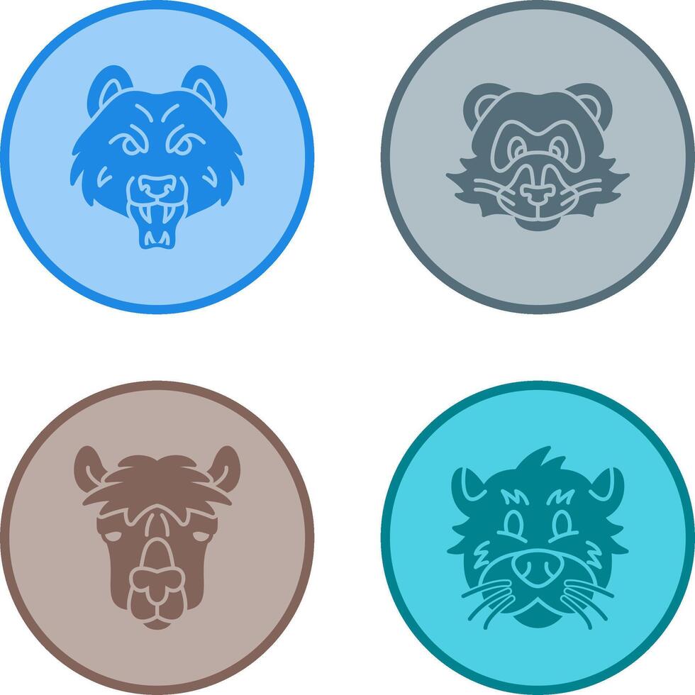 Bear and Ferret Icon vector