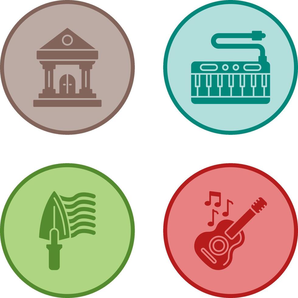 Keyboard and Museum Icon vector