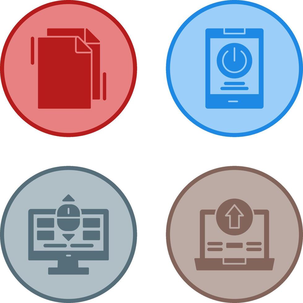 Copy and Power Icon vector