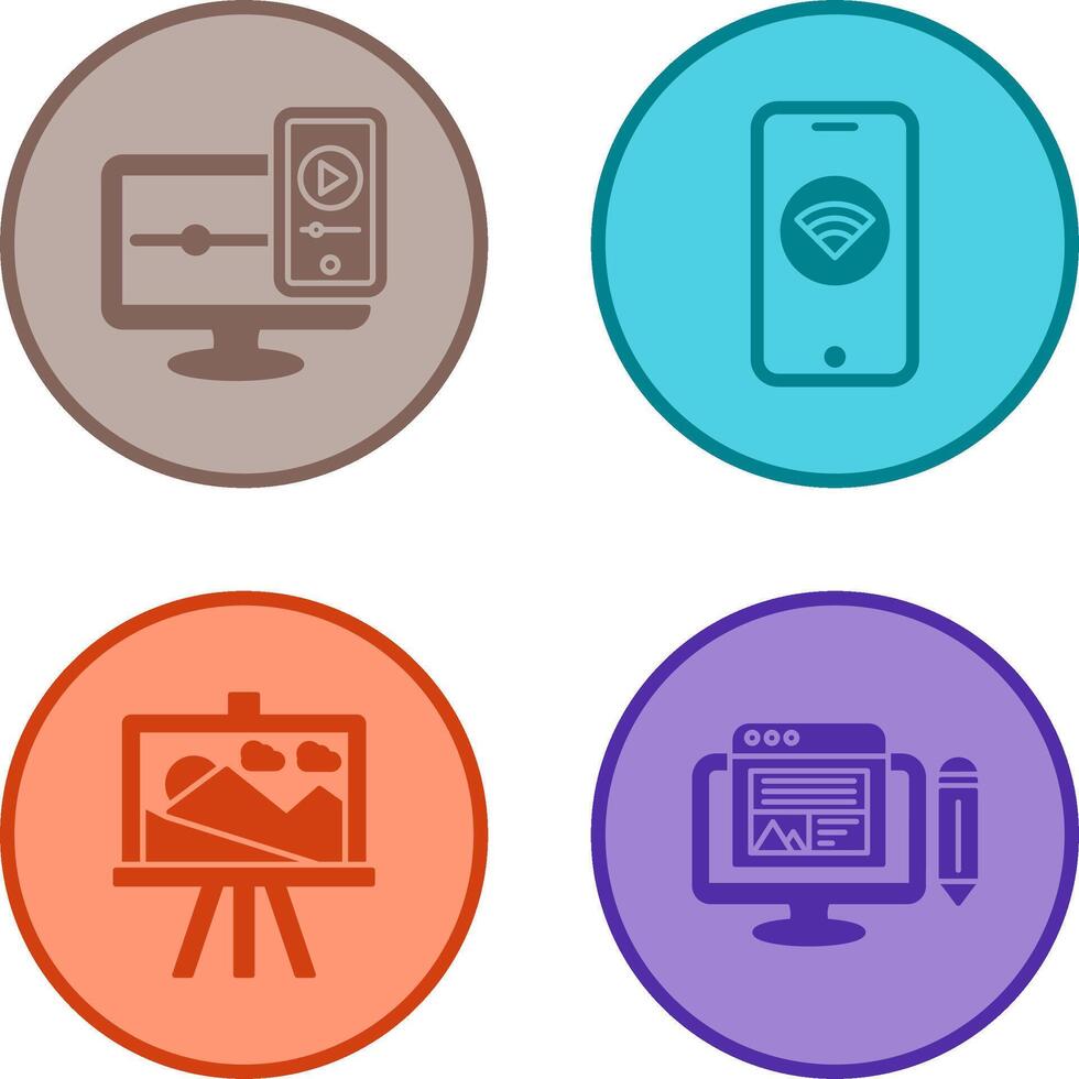 WIFI and Responsive Icon vector