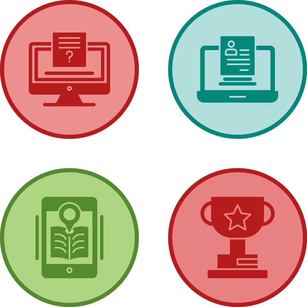 Quiz and Registration Icon vector