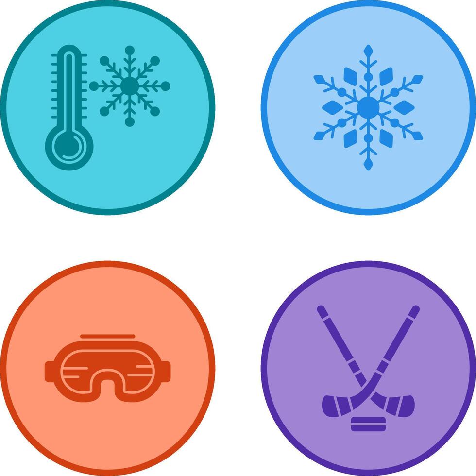 Snow Flake and Cold Icon vector