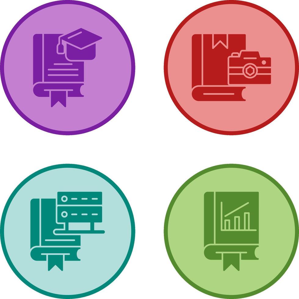 Graduation and Photography Icon vector
