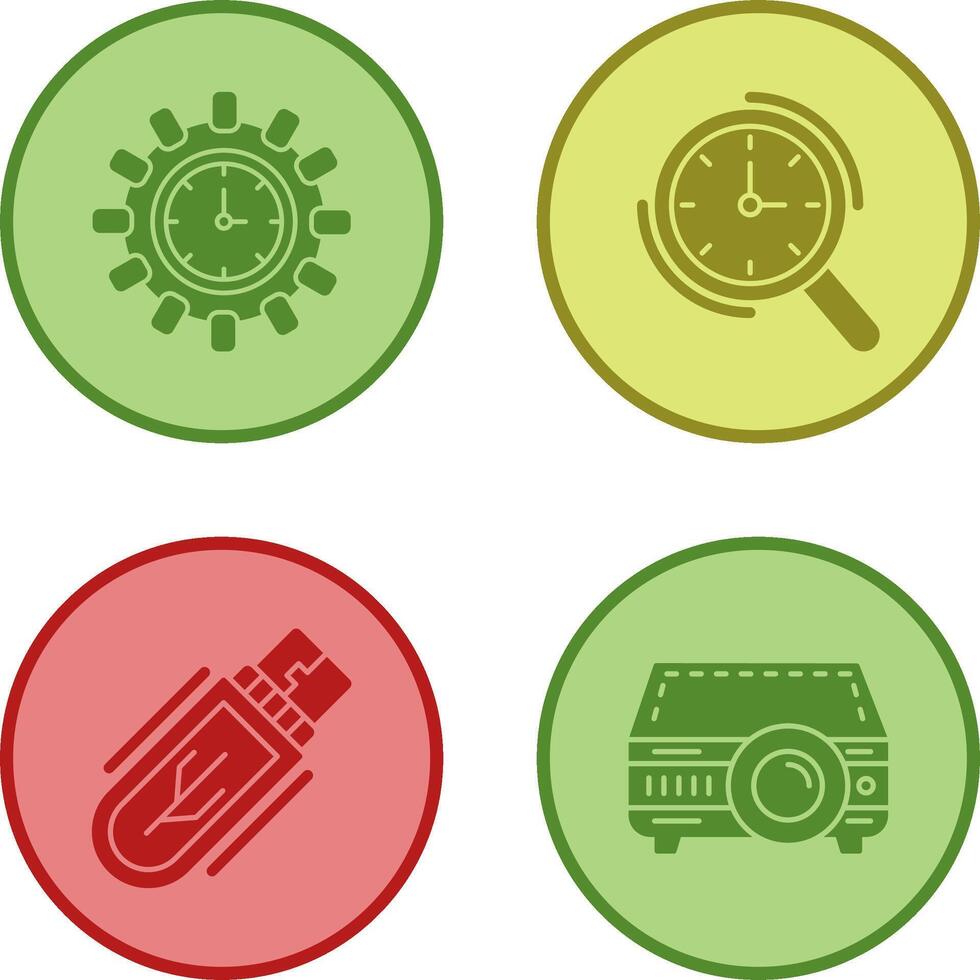 Direction and Magnifier Icon vector