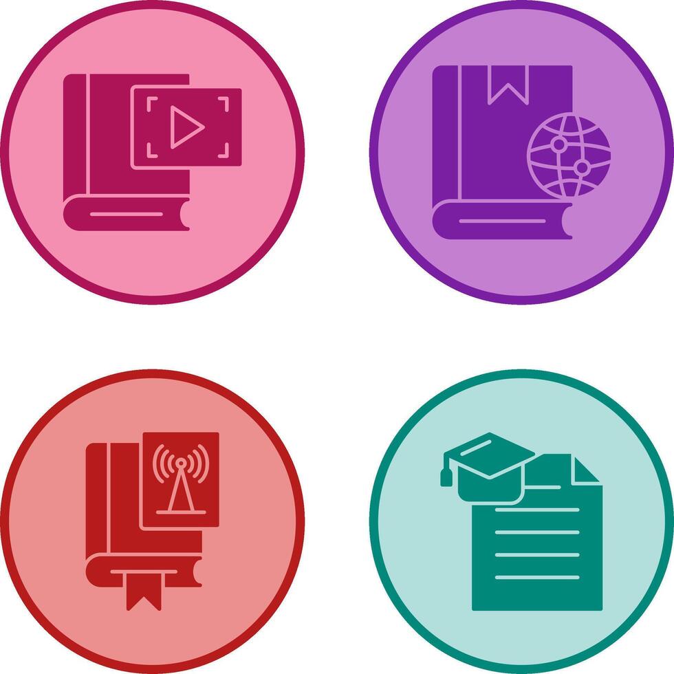 Recorder and Globel Icon vector