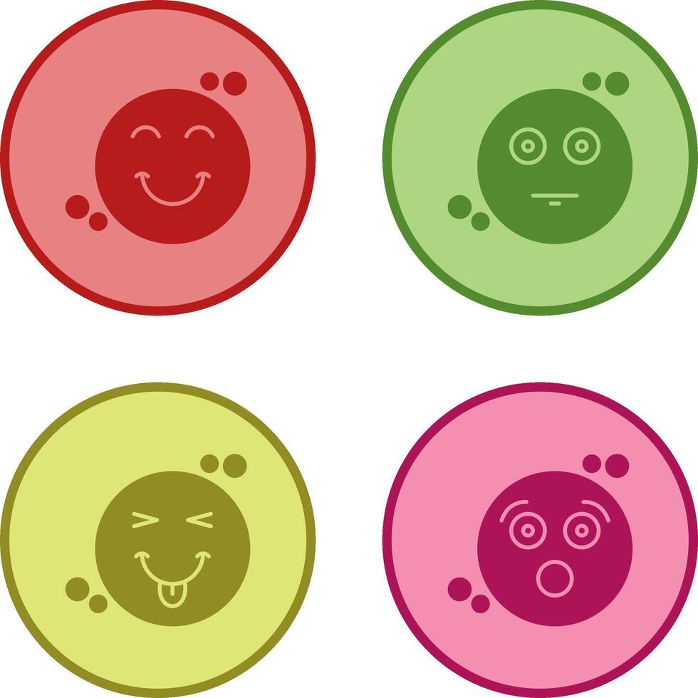 Smile and Neutral Icon vector