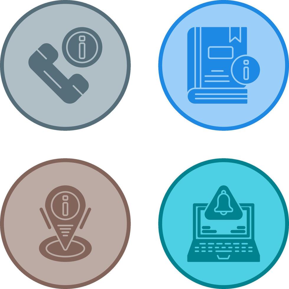 phone call and book Icon vector