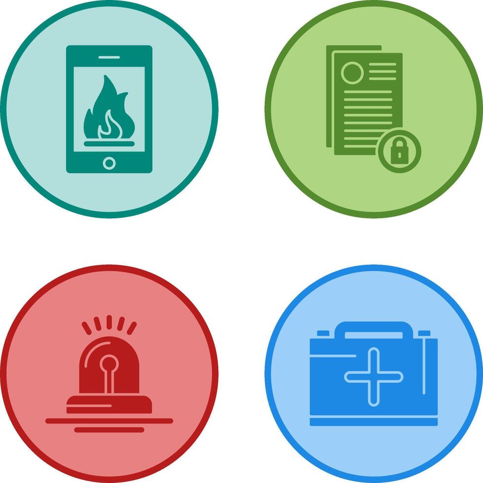 Fire and Privacy Icon vector