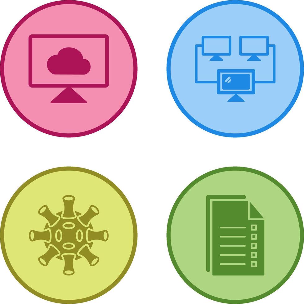 Cloud Systems and Connected Icon vector
