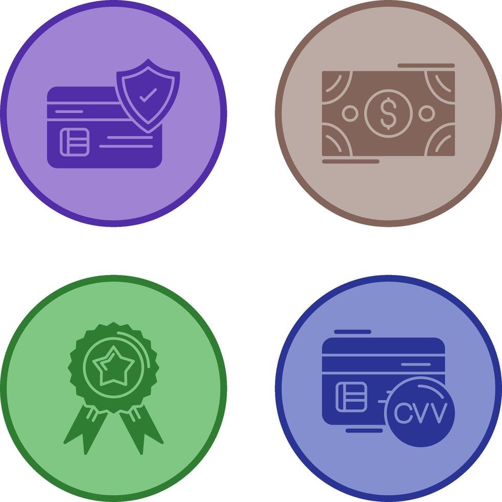 Card Protection and Dollar Icon vector