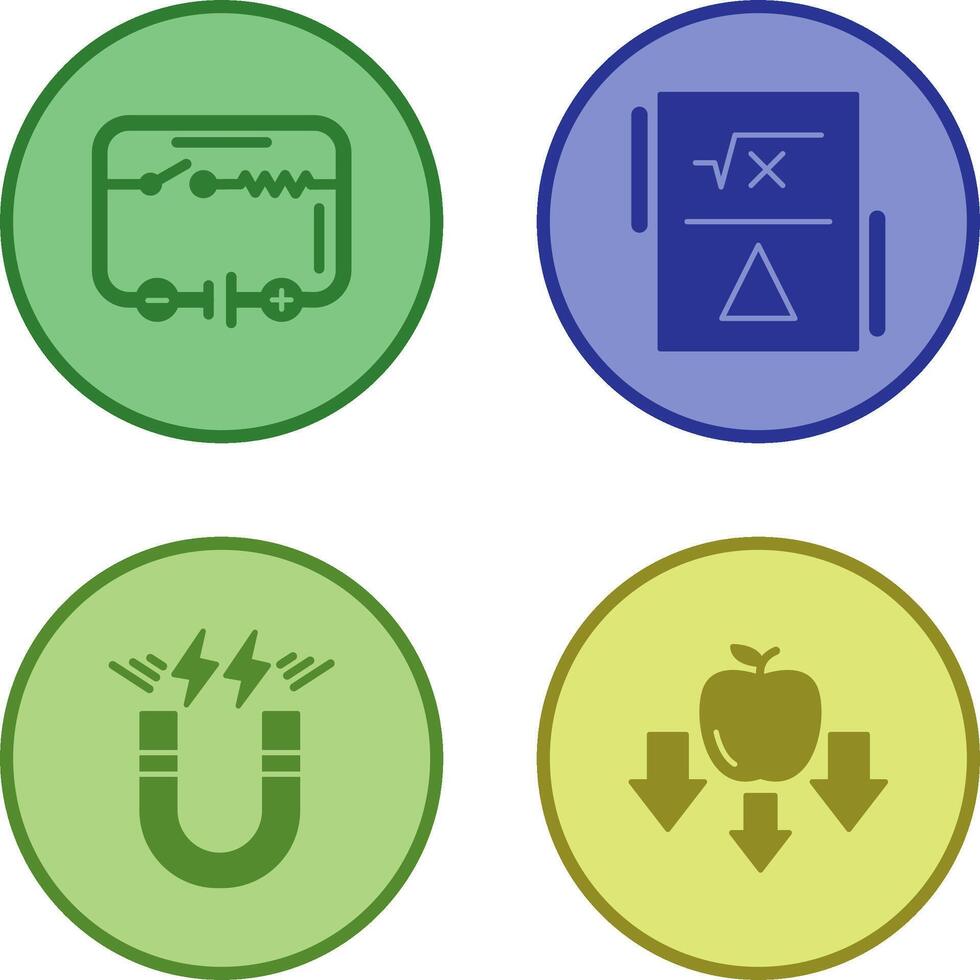 Electrical Circuit and Formula Icon vector
