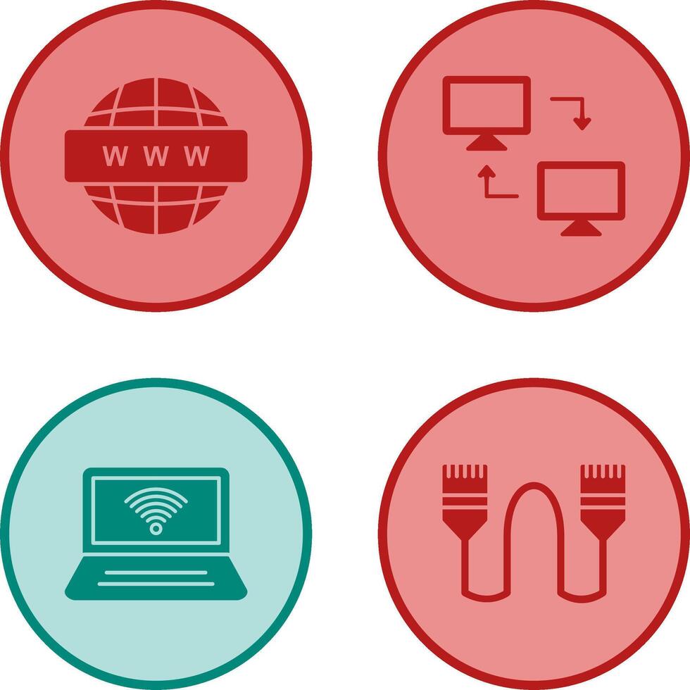 Sharing Systems and World Wide Icon vector