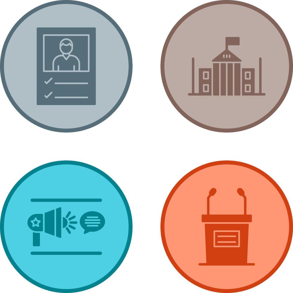 Ballot and Parliament Icon vector
