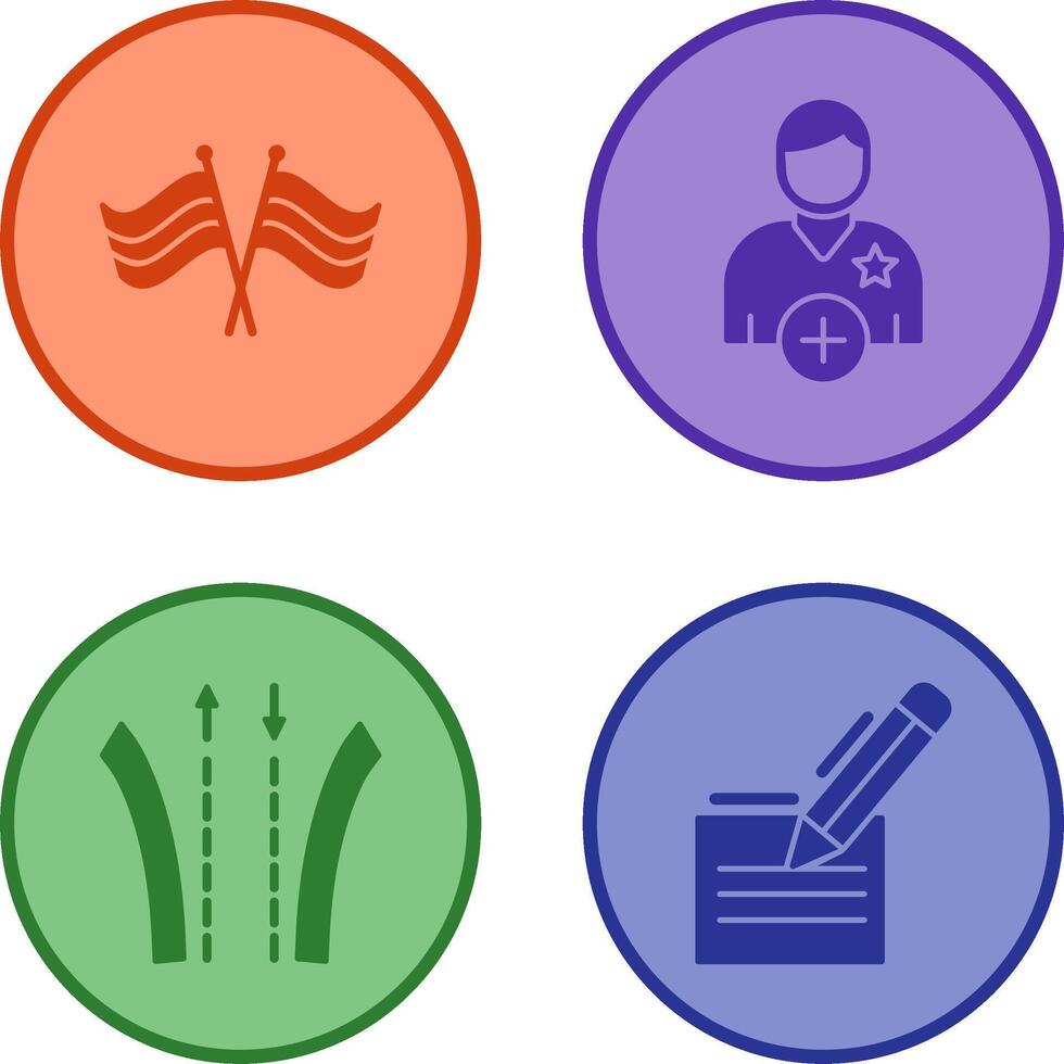 Flag and Candidate Icon vector