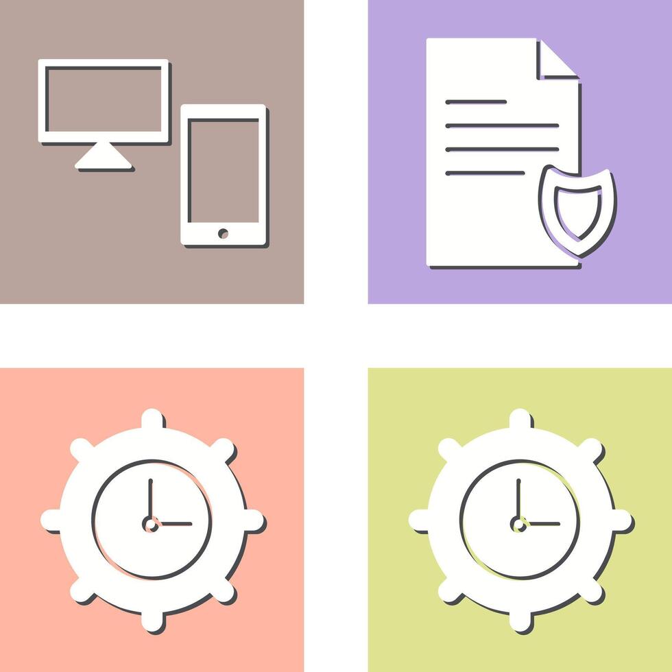 devices and private document Icon vector