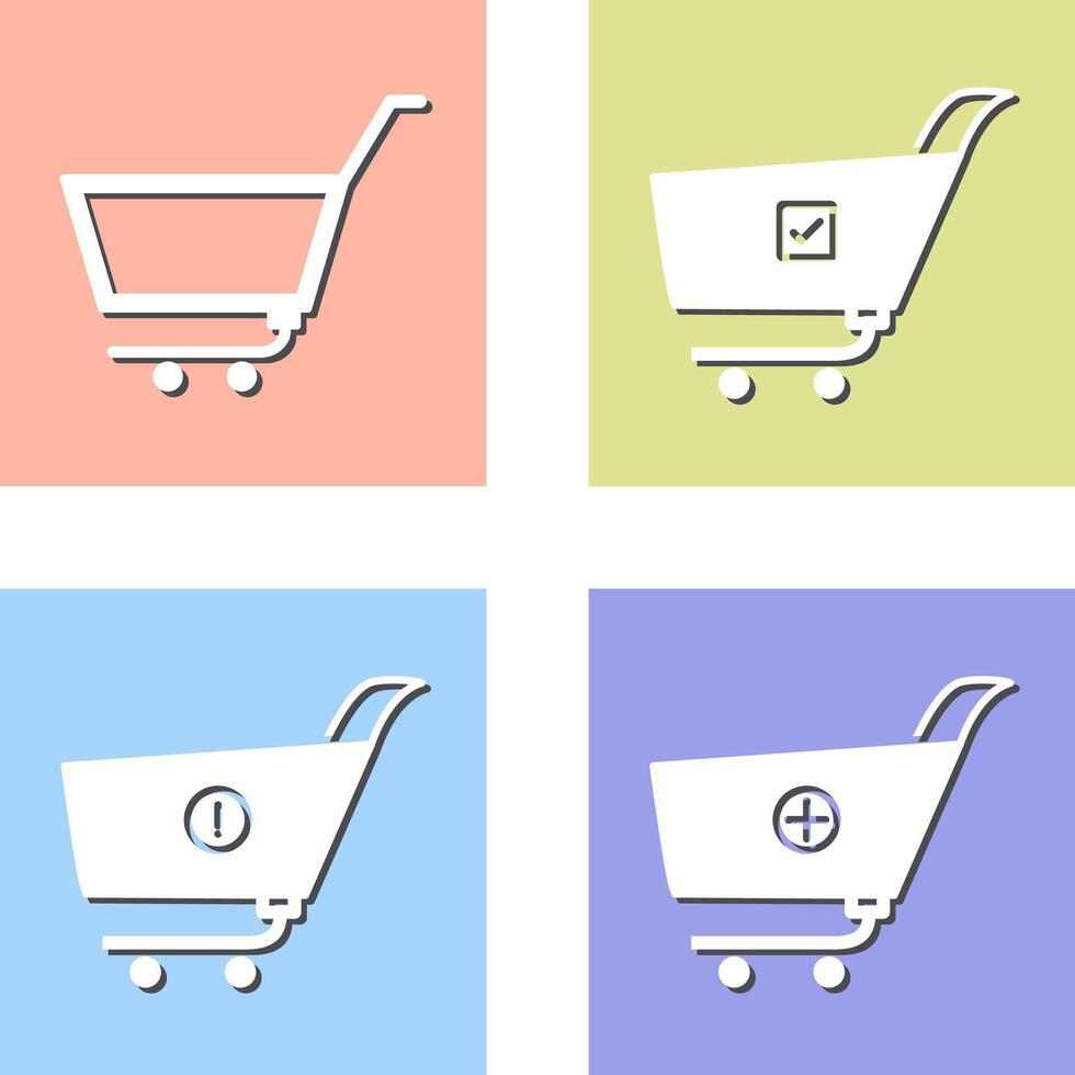 empty cart and confirm order Icon vector