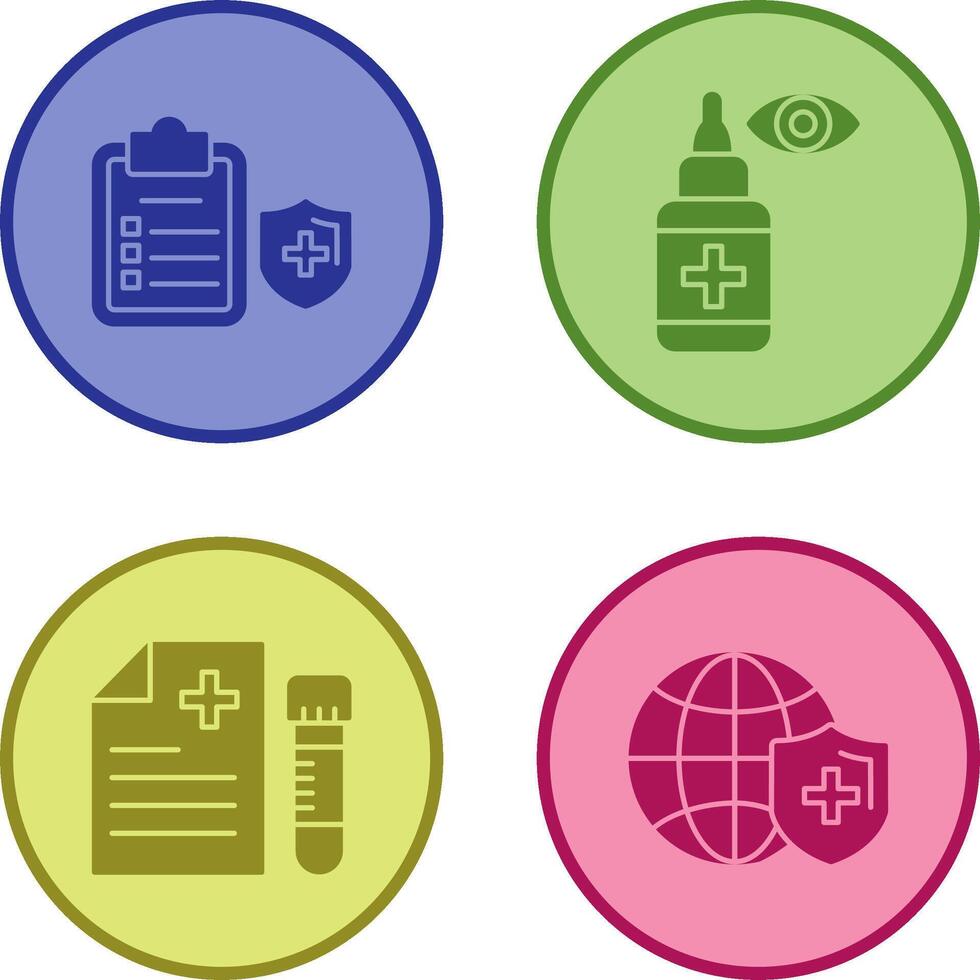 Medical Protection and Eye Icon vector