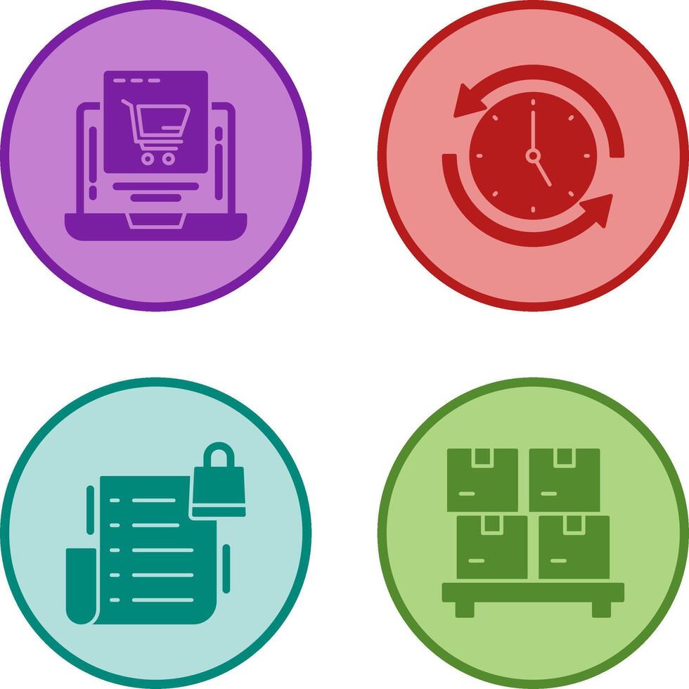 Add to Cart and Run time Icon vector