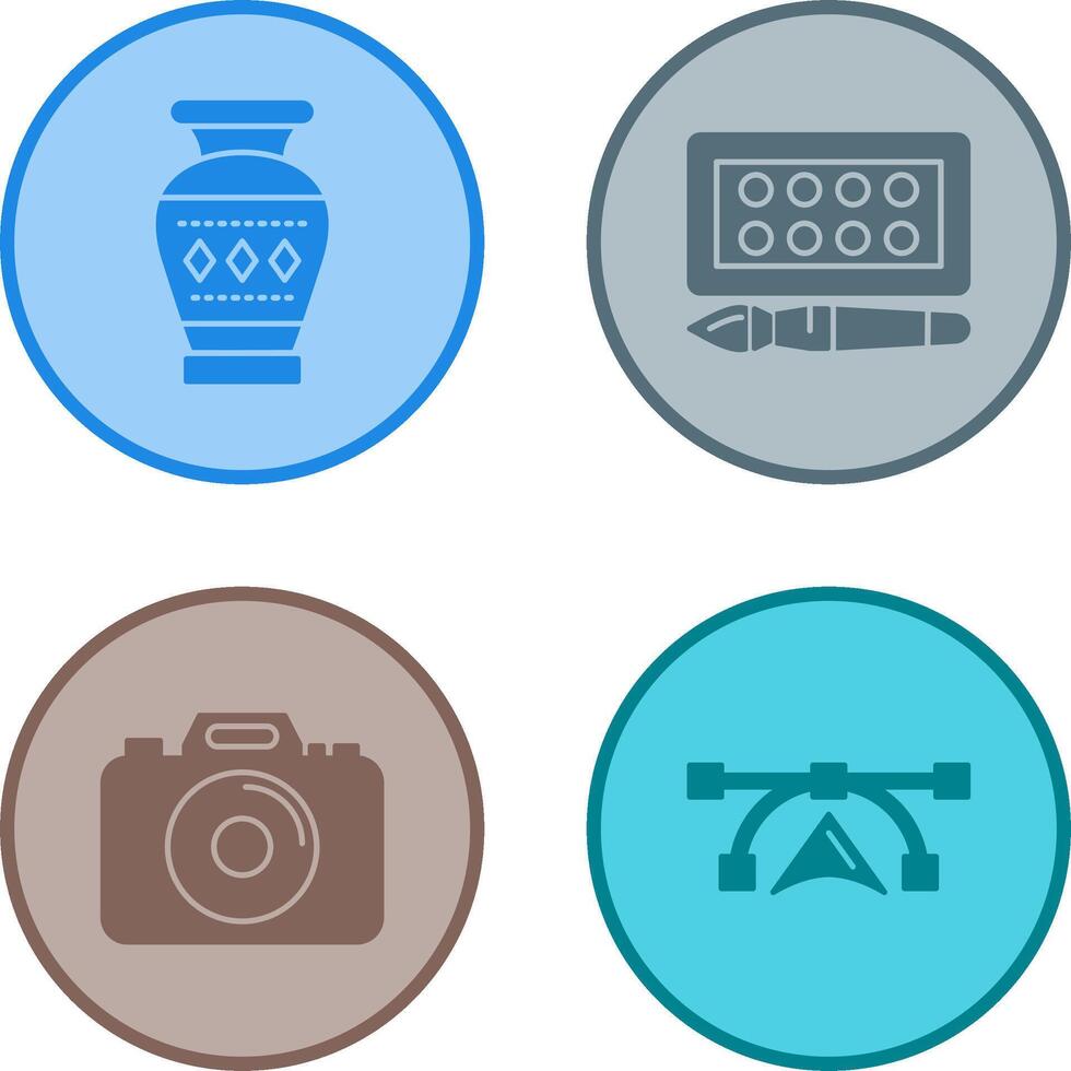 Vase and Water Colors Icon vector
