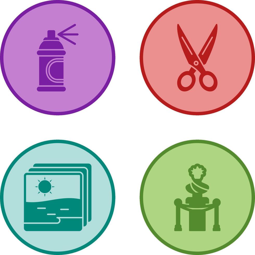 Spray and Scissors Icon vector