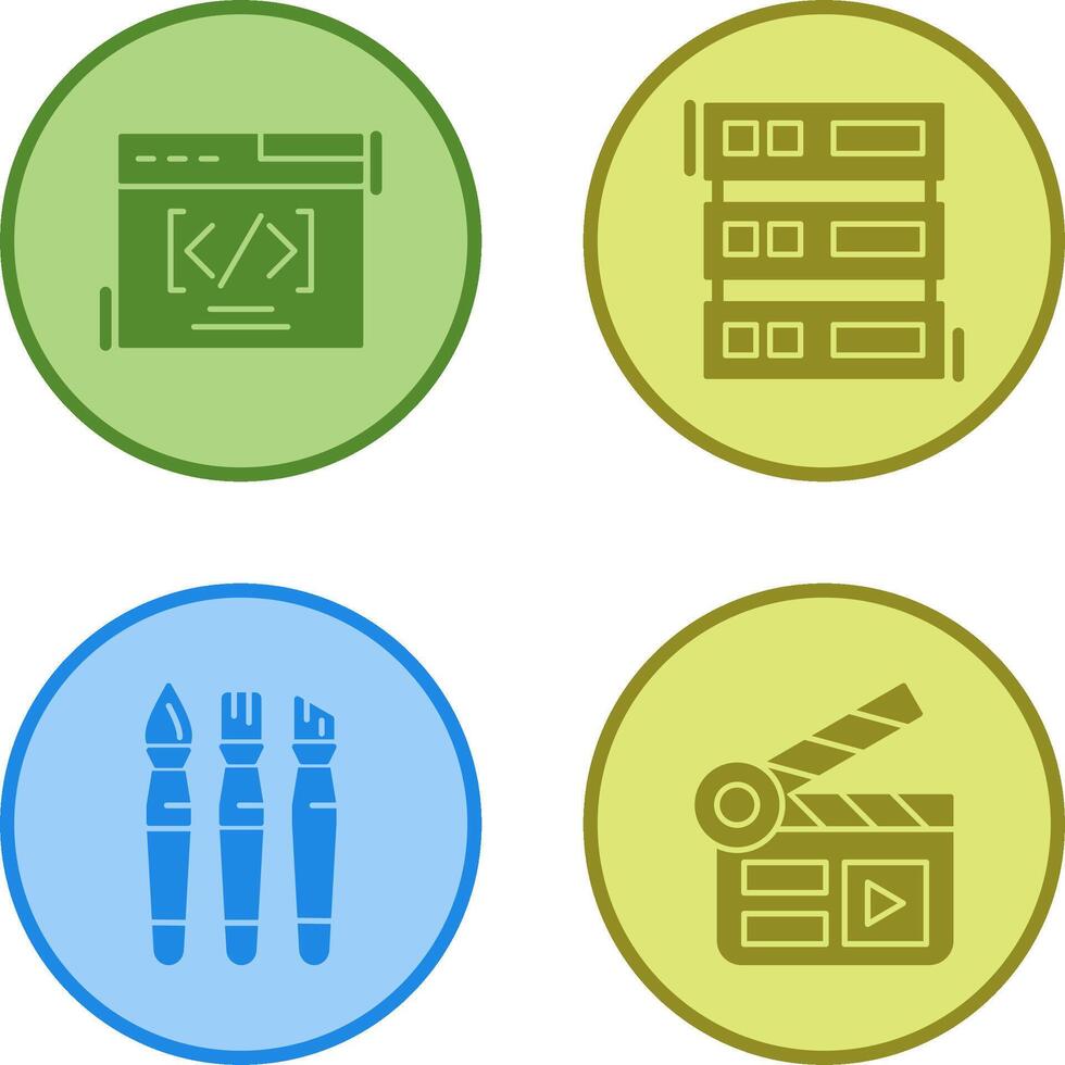 Web Coding ND Server Icon vector